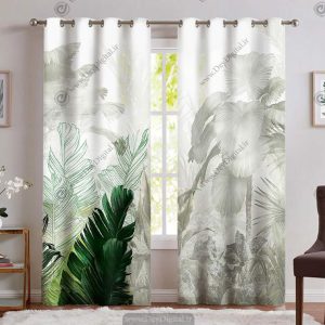 پرده پانچی شیک و فانتزی برگ PK-4798