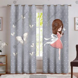 پرده پانچی دخترانه طرح فرشته PK-4941