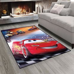 فرش چاپی طرح مک کوئین در مسابقه رالی