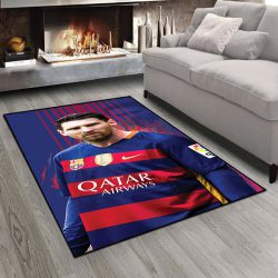 فرشینه تصویر مسی در تیم بارسلونا زمینه سورمه ای