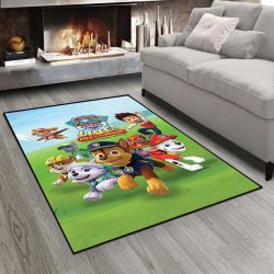 فرش چاپی طرح کارتون سگ های نگهبان
