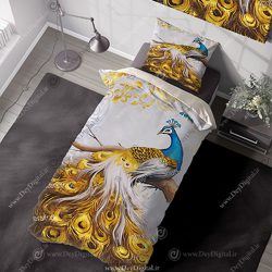 روتختی طرح طاووس با پر طلایی
