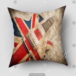 کوسن گیتار الکتریک و پرچم انگلیس
