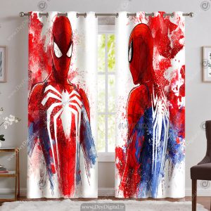 پرده برای اتاق پسر طرح اسپایدرمن