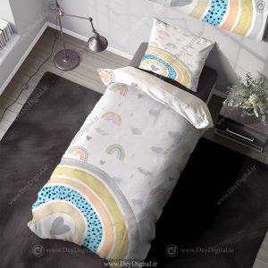 روتختی چاپی کودک طرح ساده رنگین کمان