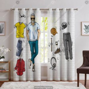پرده پانچ برای بوتیک مردانه