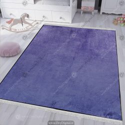 فرش چاپی طرح ساده با رنگ تیره