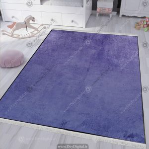 فرش چاپی طرح ساده با رنگ تیره