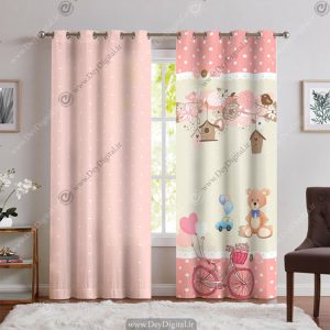 پرده پانچی عروسکی طرح فانتزی خرسی PK-5982