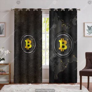 پرده تصویری طرح بیتکوین برای آموزشگاه ارز دیجیتال