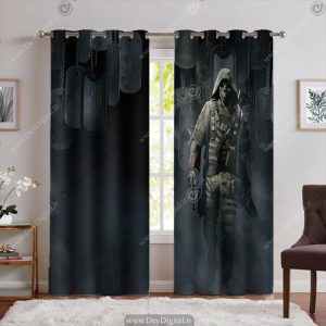 پرده چاپی پانچی طرح ghost recon برای گیمینگ