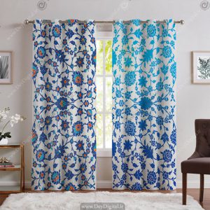 پرده پانچی سنتی طرح گل اسلیمی PK-6526