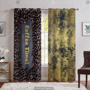 پرده طرح قهوه فروسی