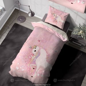 روتختی چاپی دخترانه طرح اسب تکشاخ