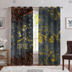 پرده طرح قهوه و باریستا PK-6830