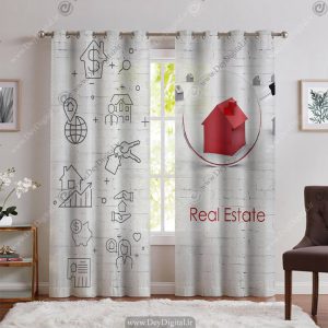 پرده پانچی برای آژانس املاک