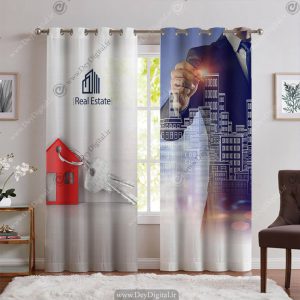 پرده چاپی آژانس املاک