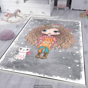 فرشینه اتاق دختر طرح عروسکی