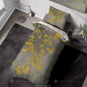 روتختی یک نفره طوسی زرد