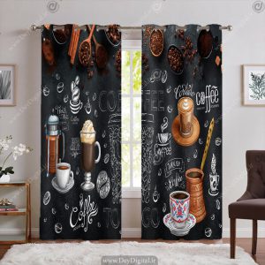 پرده چاپی سه بعدی برای کافی شاپ