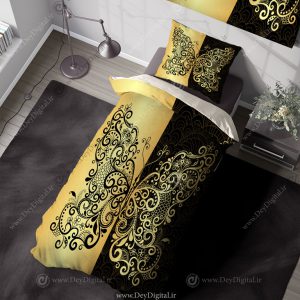 روتختی مشکی طلایی تکنفره
