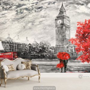 پوستر دیواری نقاشی از برج ساعت SH-2031