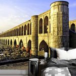 پوستر دیواری طرح مکان تاریخی اصفهان