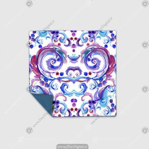 رومیزی نقش کاشی کاری سنتی زمینه سفید