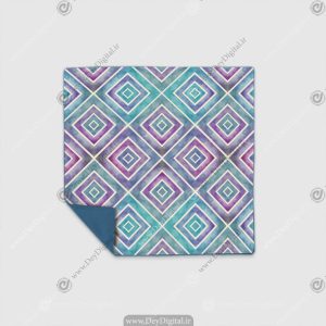 رومیزی طرح هندسی مربعی