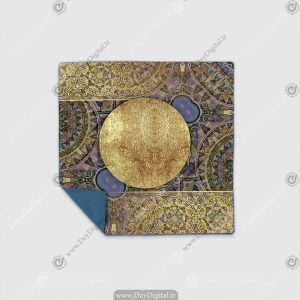 رومیزی طرح با نقش سنتی طلایی رنگ