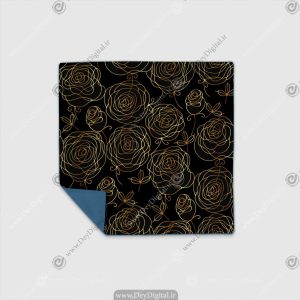 رومیزی طرح طلایی تیره نقش گل