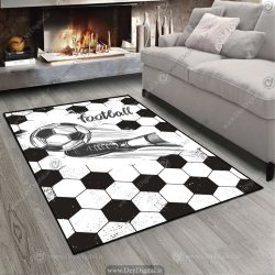 فرش سه بعدی طرح فوتبالی