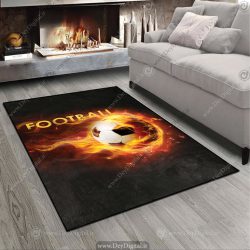 فرش چاپی طرح توپ فوتبال