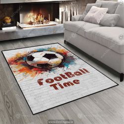 فرش ماشینی طرح بوپ فوتبال سه بعدی