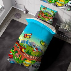 ست روتختی پسرانه طرح خیابان و ماشین
