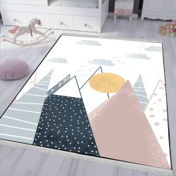 فرش اتاق کودک طرح کوه و خورشید