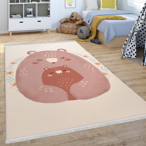 فرشینه فانتزی عروسکی طرح خرس صورتی