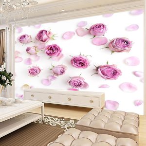 پوستر دیواری گل های رز سه بعدی یاسی