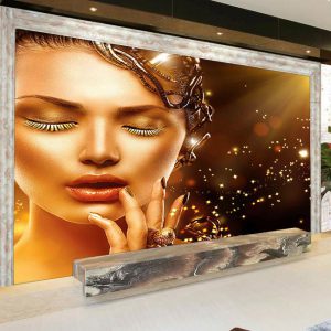 پوستر دیواری سه بعدی از چهره زن