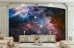 کاغذ دیواری سه بعدی فضا و کهکشان