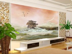 پوستر دیواری نقاشی دریای مواج