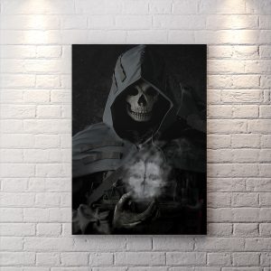 تابلو گیمینگ طرح شخصیت Simon "Ghost" Riley از بازی کالاف دیوتی