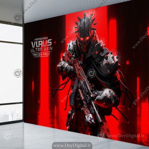 پوستر بازی برای گیم نت رنگ مشکی قرمز
