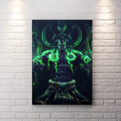 تابلو اتاق گیمینگ طرح شخصیت Illidan Stormrage از وارکرفت