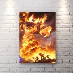 تابلو اتاق گیمینگ طرح Ragnaros از وارکرفت با تم آتشین