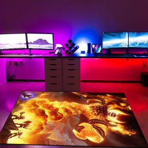 فرشینه سه بعدی طرح هیولای آتشین