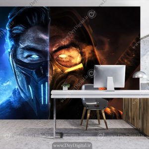 پوستر سه بعدی مورتال برای اتاق گیم