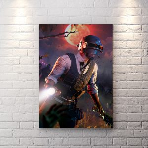 تابلو گیمینگ PUBG: Battlegrounds با زمینه شب