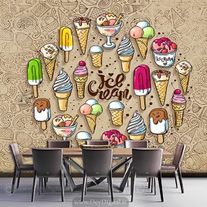 پوستر دیواری فانتزی برای بستنی فروشی