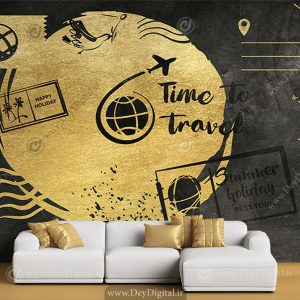 کاغذ دیواری سه بعدی برای آژانس مسافرتی